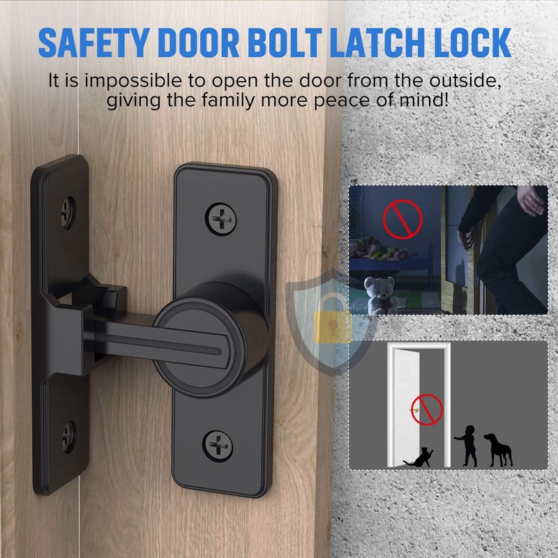 90 Degree Flip Barn Door Lock, Heavy Duty Sliding Gate