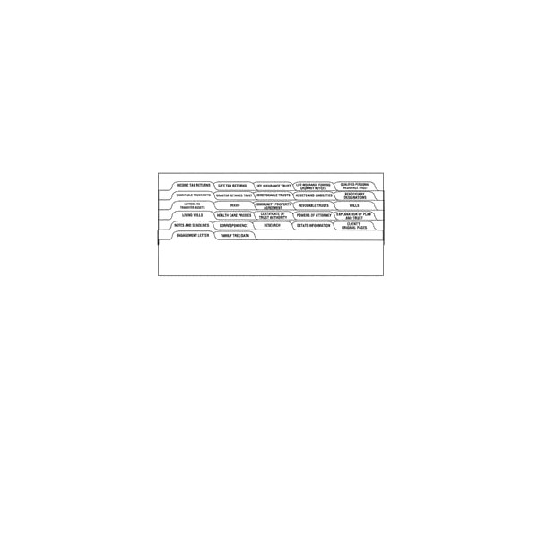 Estate Index Tab Dividers for Estate Planning Binders (1 Set
