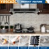 Yipscazo 1 Sheet Peel and Stick Stone Metal Tile Backsplash,