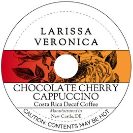Chocolate Cherry Cappuccino Costa Rica Decaf Coffee (Single Serve K-Cup Pods) (Gourmet, Naturally Flavored, Whole Coffee Beans) (12 pods, ZIN: 578208)