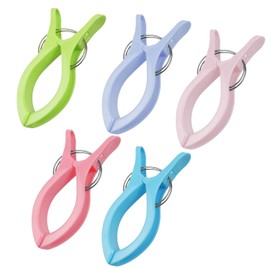 Lomo Large Deluxe Beach Towel Clips - 8 Pack (Pink)