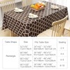 smiry Rectangle Table Cloth Cover, Waterproof Vinyl Tablecloth with Flannel