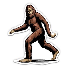 GT Graphics Express Sasquatch Big Foot Walking - 8" Vinyl Sticker - for Car Laptop I-Pad - Waterproof Decal