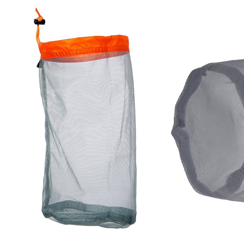Alomejor Mesh Drawstring Storage Bag, Sack, Laundry Net, Ultra Lightweight,