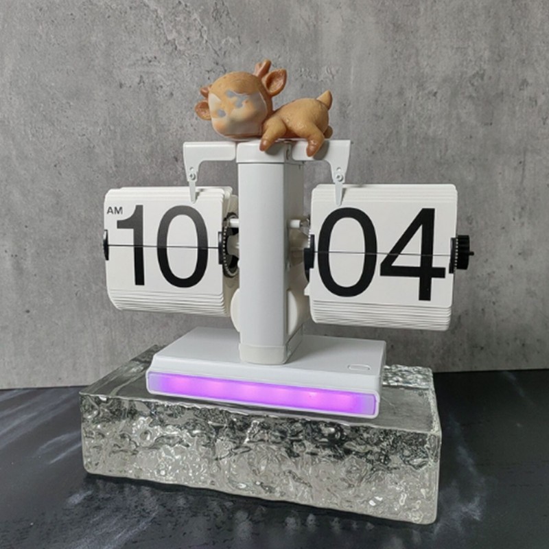 Retro Digital Flip Down Clock Battery Powered Flip Desk Clock