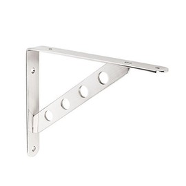 Gedotec Sybia Design Wardrobe Console Stainless Steel Shelf Bracket Heavy Duty Metal Shelf Brackets Metal Solid Steel Wall Bracket with Load Capacity 40 kg Pack of 1 Wall Angle for Shelves and Wooden