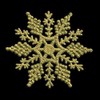 Robelli Glitter Snowflake Star Christmas Tree Hanging Pendant Ornaments Decorations (10cm Gold)