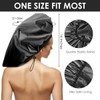 Auban Gorro de ducha extra grande, impermeable, reutilizable, gorro de