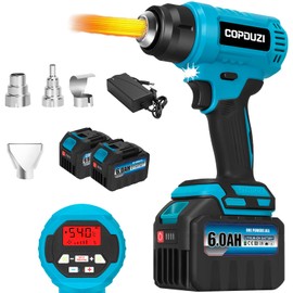 Cordless Heat Gun with 2x 6.0Ah Battery,Heat Gun for Shrink Wrap