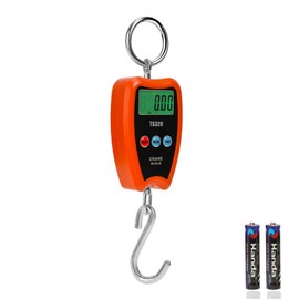 Outmate Digital Crane Scale 300kg/660lbs 200kg/440lbs with LED Handheld Mini Hanging Scale for Garage Farm Hunting Fishing Etc(200kg/Plastic Shell/Orange)