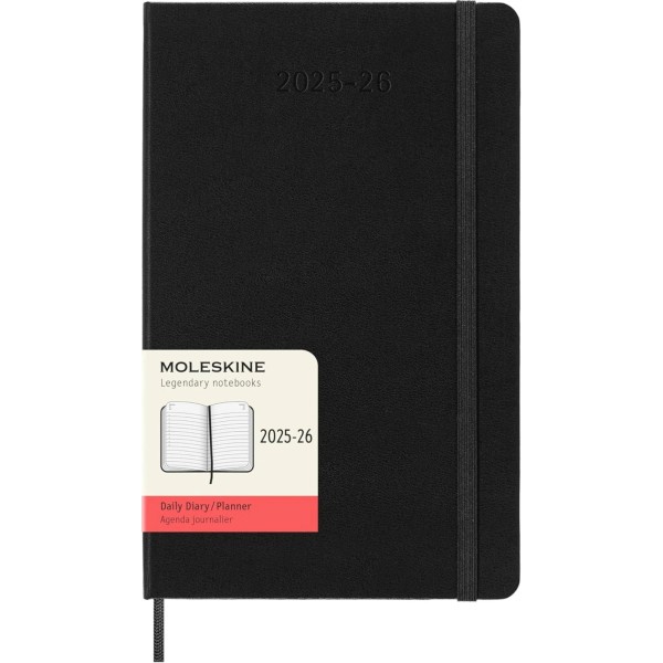 Moleskine Classic 18 Month 2025-2026 Daily Planner, Hard Cover, Large