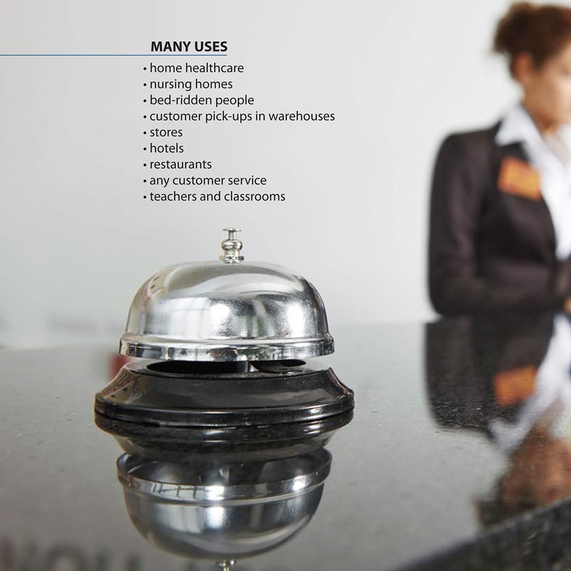 Call Bell Chrome Finish. Hand front desk ringing bell service