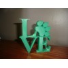 AJT LOVE WORD WITH PAW PRINT TABLE SHELF HOME OR