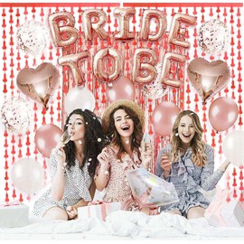 Bachelorette Party Decoration,2 Pack Red Fringe foil Curtains 3.3 x 6.6 ft