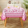 Arquiel Tablecloth Pink Flowers, Tablecloths Washable Rectangular Tablecloth Spring French