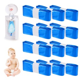 Pack of 12 Refill Cassettes Refill Film Nappy Bin, 7-Layer Thickened 4.5 m Nappy Bin Refill Film for Refill Film, for Litter Locker (Blue)