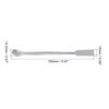 sourcing map Micro Lab Spoons Mixing Spatula End 5.91" Silver