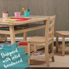 ECR4Kids Sit n' Stash Rectangular Table, Classroom Storage, Natural