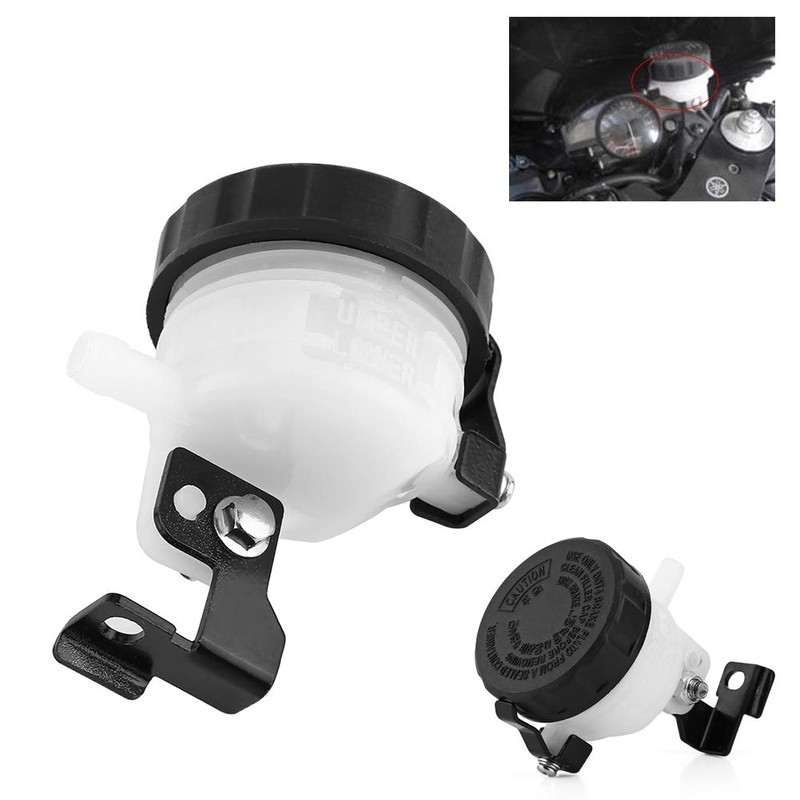 Zohisin Reservoir for motorcycle brakes, universal fluid reservoir with support