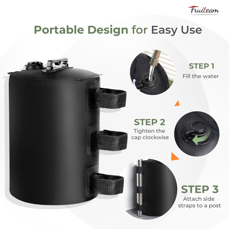 FRUITEAM 220 LBS Canopy Water Weight Bag, Portable Canopy Weights