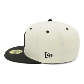 Newera 59FIFTY NER35C8886 SIDE PATCH 2-Tone Under VISOR ONSPOTZ Cap, NY Chrome/Black, 59.5 cm