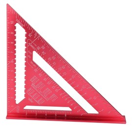 Woodworking Triangle Aluminum Alloy Red Corrosion Resistance Clear Scale Carpentry Square for Furniture