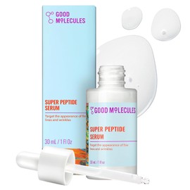 Good Molecules Super Peptide Serum 30ml/1oz - Anti-aging Facial Serum with Peptides and Copper Tripeptides to Brighten, Plump, Firm, Minimize Fine Lines, Wrinkles - Water-Based Skin Care For Face