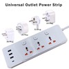 FANLIDE Universal Power Strip with USB C, 3 Outlets 3