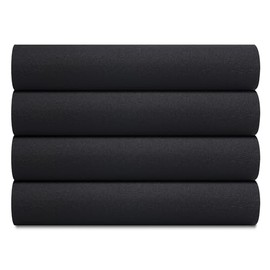 Book Cloth 14x10 Inch Fabric Surface Paper Backed Bookbinding Cloth for Adult DIY Book Album Cover Scrapbooking Craft Supplies Home (Black, 4 pcs)