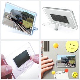 Classic Rectangle Magnet with Stand - Steam Locomotive Norfolk Train - Fridge Locker Office Whiteboard Toolbox #52146