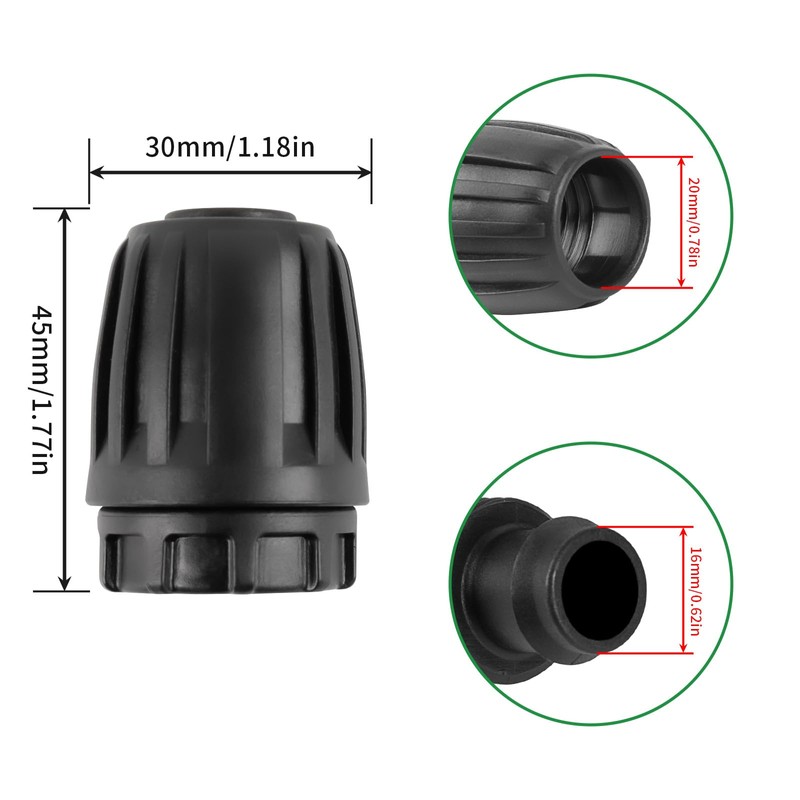 CINEMON Micro-Drip-System Sealing Plug 20 mm, End Plugs for Drip