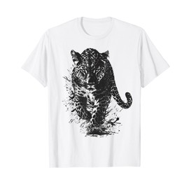 Leopard Drawing Animal Painting Artwork Leopard T-Shirt