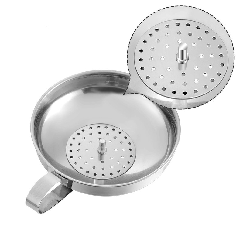 Shappy 5 Pieces Stainless Steel Funnels Set Canning Funnel Fine