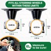 Steering Wheel Knob - Silicone Coated for Extra Grip -