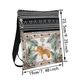 LiuenMgg Ethnic Style Elephant Messenger Bag Small Ethnic Pattern Printed Adjustable Strap Crossbody Zipper Bag Bohemian Phone Bag Wallet Cute Shoulder Handbag for Women -5