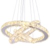 diisunbihuo LED Chandeliers Modern Crystal 3 Rings Ceiling Lighting Fixture