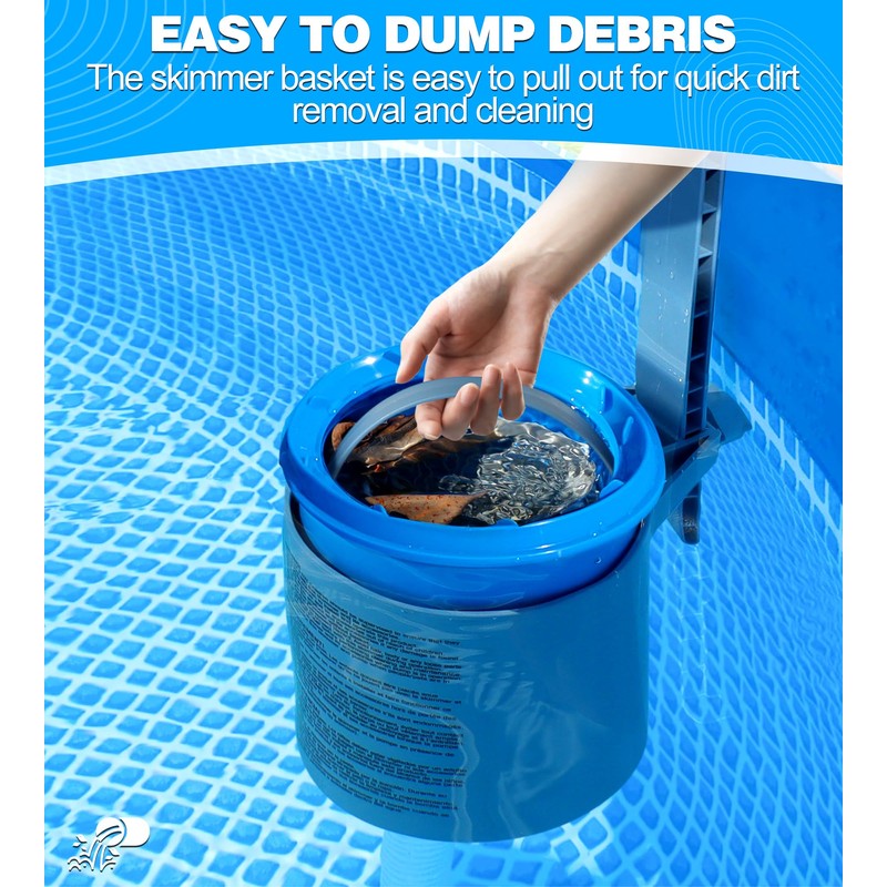 KIrSwp Above Ground Pool Skimmer | Wall Mount Surface Skimmer-Adjustable