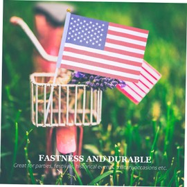 Sosoport Usa Flags 100pcs Handheld Flags Rainproof Fade-resistant Ideal for Events