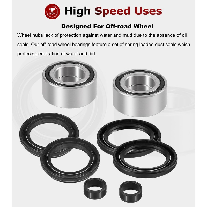 8 PCS Front Wheel Bearings & Seals Kit for Honda