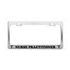 Product Express Nurse Practitioner License Plate Frame Chrome Metal Car