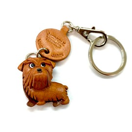 Norfolk Terrier Genuine Leather Dog Keychain Bancakraft Leather Story (Made in Japan)