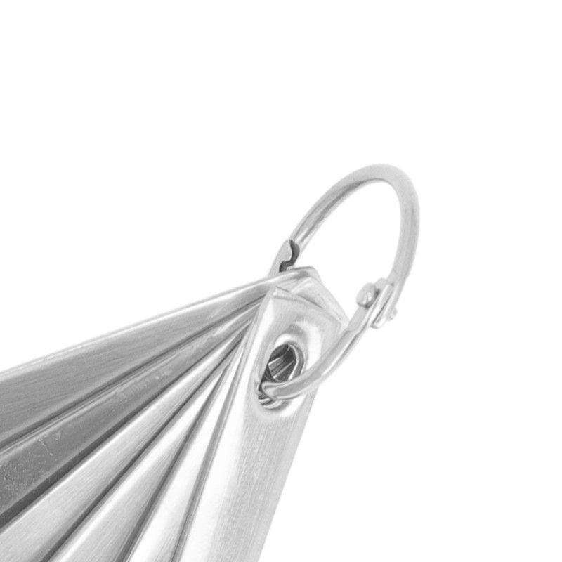 6PCS Rectangle Measuring Spoon Set Stainless Steel Accurate Clear Marking