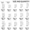 Rrina 110Pcs 304 Stainless Steel Flat Head Clevis Pins Cotter