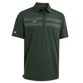 Rouen Golf Shirts for Men Dry Fit Moisture Wicking Soft Casual Sports Print Collared Mens Polo Shirts Short Sleeve Olive Green