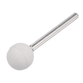 sourcing map Ball Abrasive Mounted Stone Polishing Bits 1/8" Shank 0.47" Diameter White Corundum Grinding Wheel Rotary Tool for Deburring Buffing 10pcs