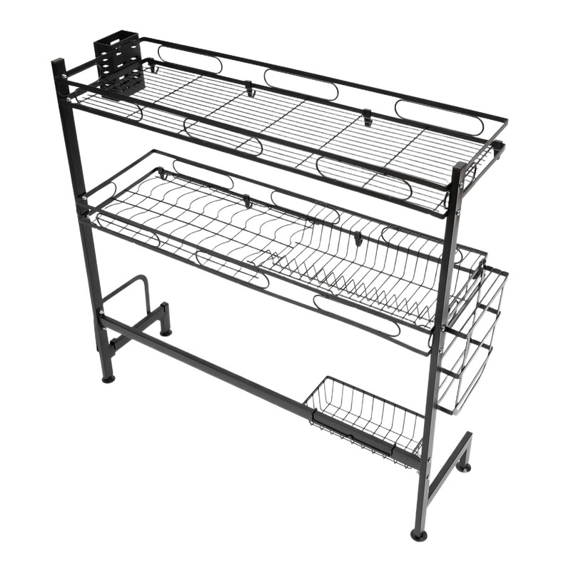Over The Sink Dish Drying Rack, 2-Tier Multifunctional Over The