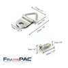 FramePac 100 Pack Picture Hangers with Screws, Small Triangle Ring,