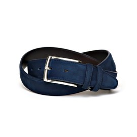 Keith KE21228-29 Men's Belt, Genuine Leather, Navy, Nubuck, Business & Casual, Made in Japan, navy
