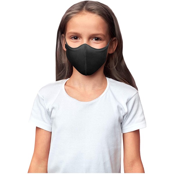 Bloch unisex child Soft Stretch Reusable (Pack of 3), Black, Kids Face Mask, Black, Kids US