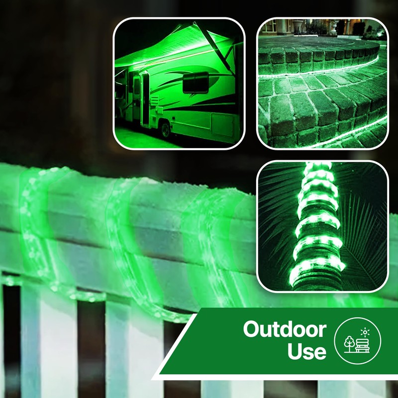 Tupkee LED Rope Light Green - for Indoor and Outdoor